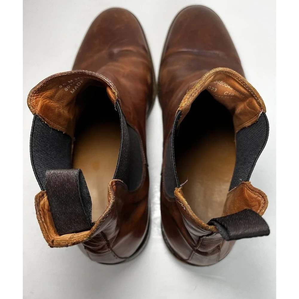 Frye Men's 9.5M‎ Brown Cognac Chelsea Boot Made In Italy
